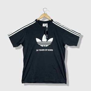 Adidas T-Shirt Mens M Black Korn 30 Years Anniversary Graphic Band Tee Street
